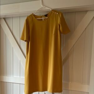 And Taylor Elegant Mustard Yellow Dress